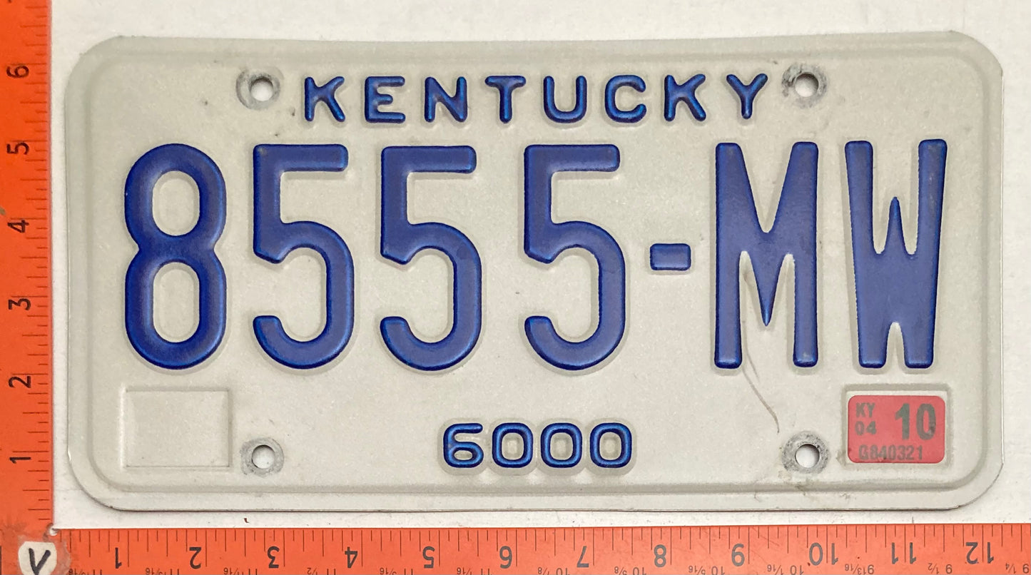 2004 Kentucky #8555-MW Truck License Plate