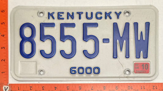 2004 Kentucky #8555-MW Truck License Plate
