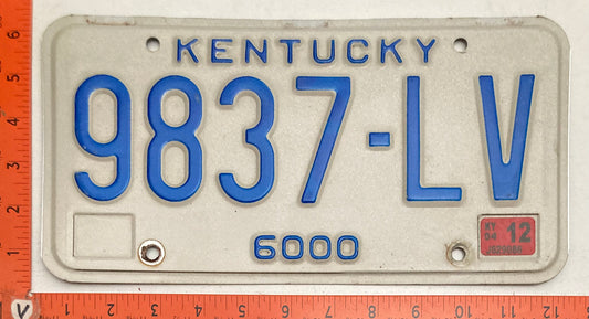 2004 Kentucky #9837-LV Truck License Plate