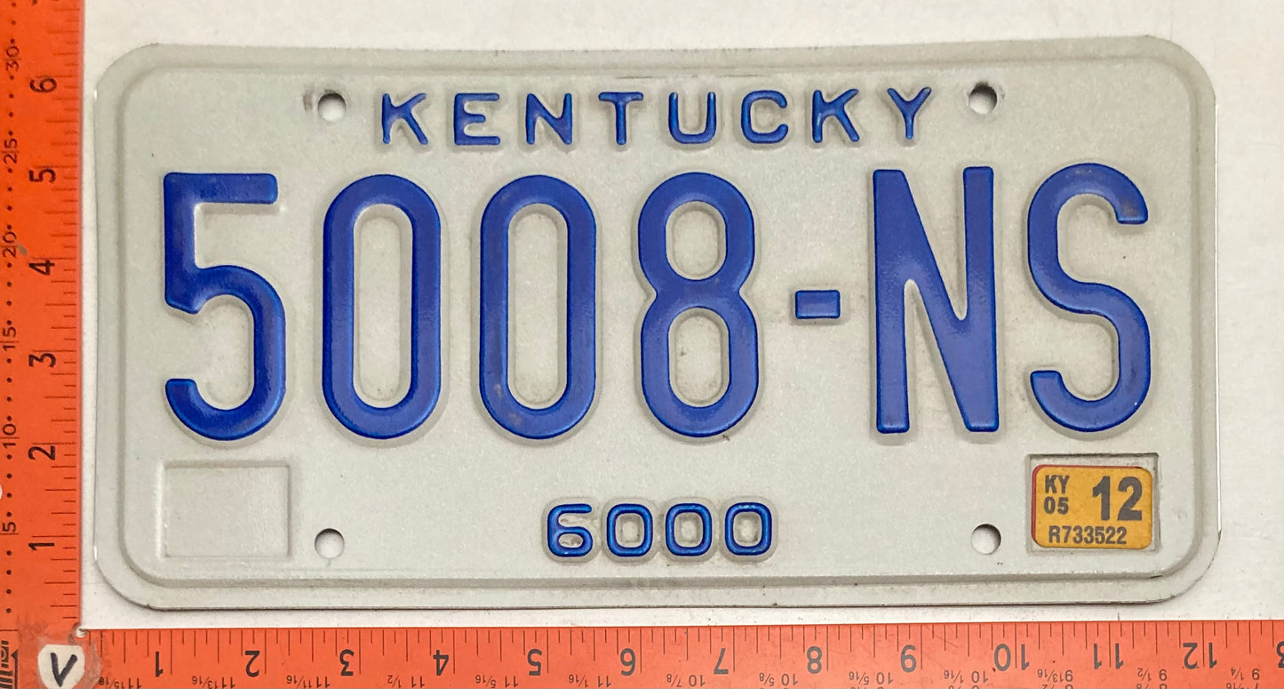 2005 Kentucky #5008-NS Truck License Plate