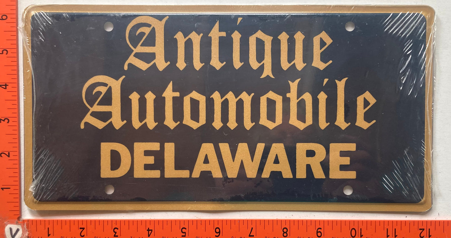 Undated Delaware #"Antique Automobile" Booster License Plate