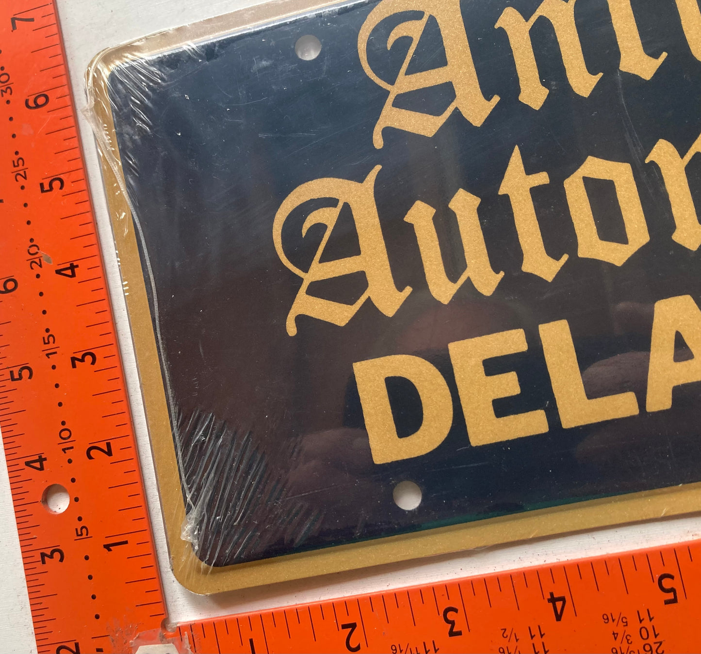 Undated Delaware #"Antique Automobile" Booster License Plate