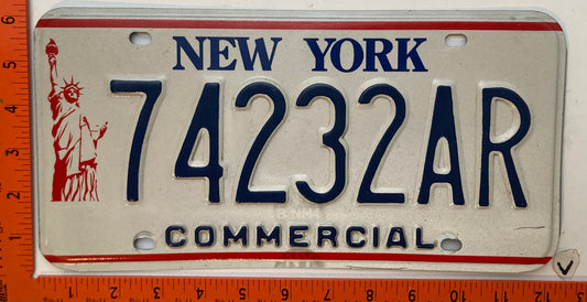 1986 base New York #74232AR Commercial License Plate