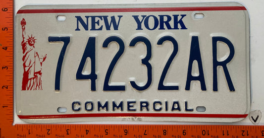 1986 base New York #74232AR Commercial License Plate