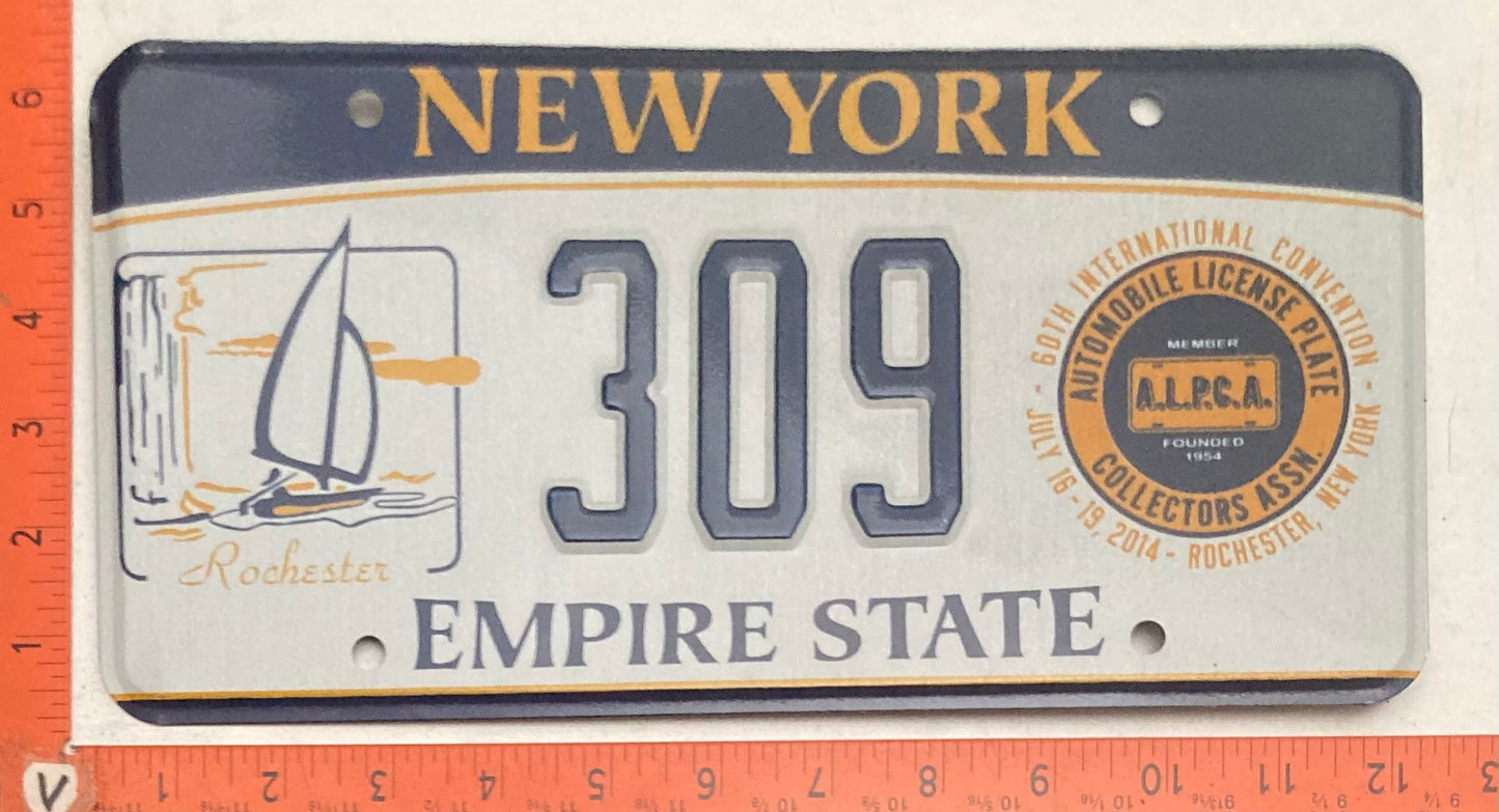 2014 ALPCA Convention License Plate #309 Rochester, New York