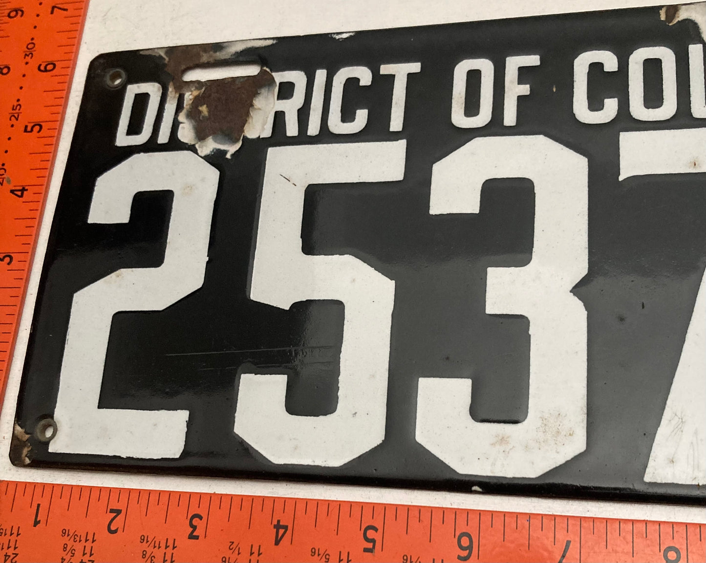 1914 Washington, DC #25374 Passenger License Plate (Porcelain)