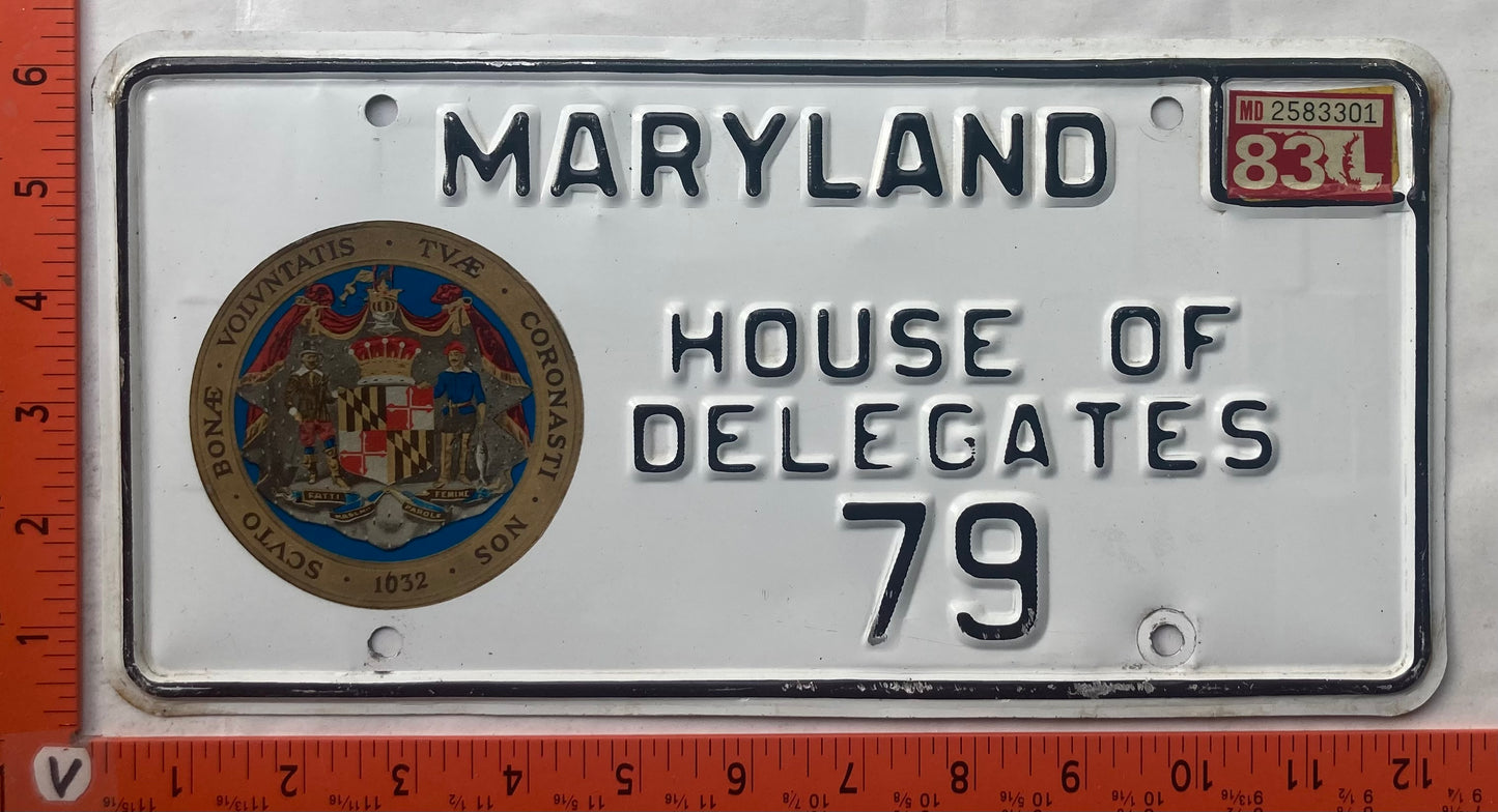 1983 Maryland #79 House of Delegates License Plate