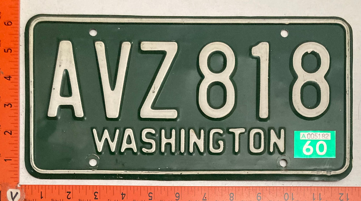 1980 Washington #AVZ818 Passenger License Plate