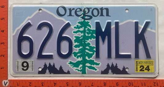 2024 Oregon #626 MLK Passenger License Plate