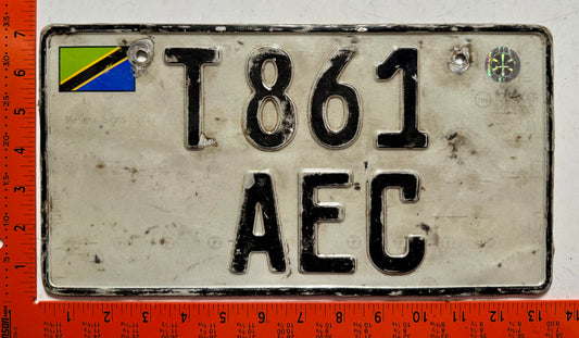 undated Tanzania #T861/AEC Passenger License Plate