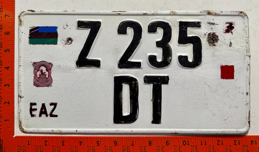 undated Zanzibar, Tanzania #Z235/DT Passenger License Plate (repaint)