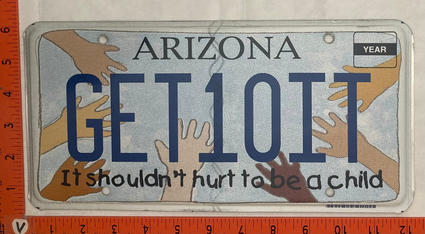 Undated Arizona #GET10IT Passenger License Plate (Vanity)