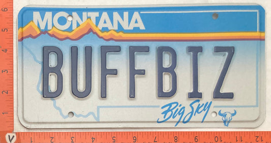 Undated Montana #BUFFBIZ Passenger License Plate (Vanity)