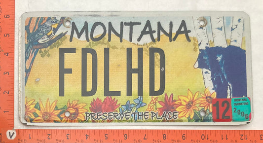 Undated Montana #FDLHD Passenger License Plate (Vanity)