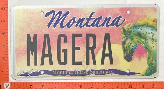 Undated Montana #MAGERA Passenger License Plate