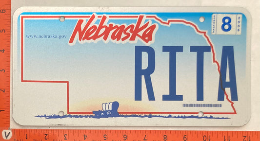 2008 Montana #RITA Passenger License Plate