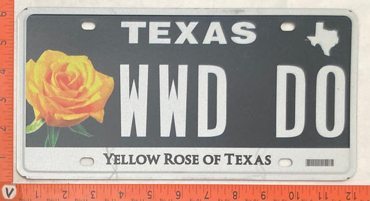 Undated Texas #WWD DO Passenger License Plate