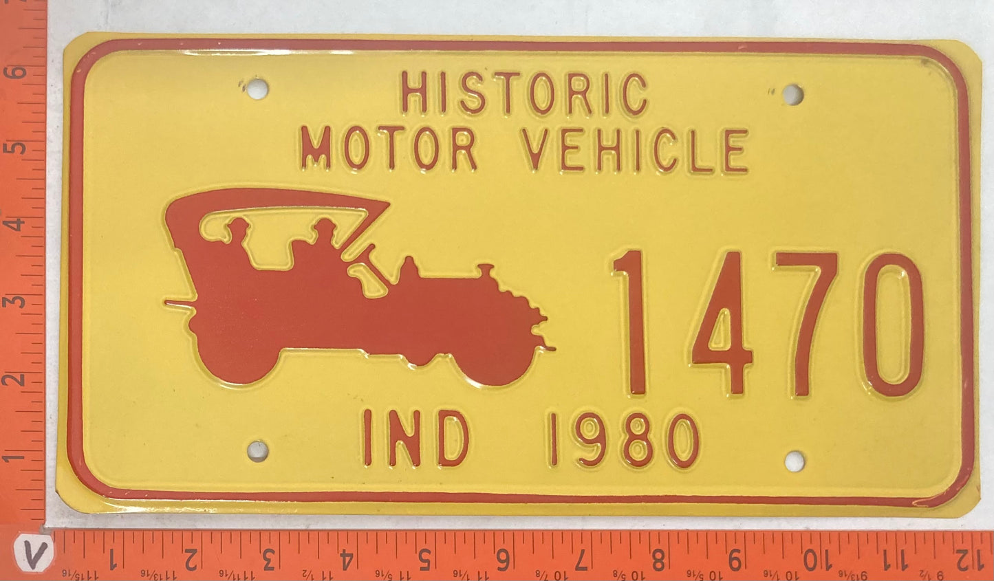 1980 Indiana #1470 Passenger License Plate (Historic Motor Vehicle)