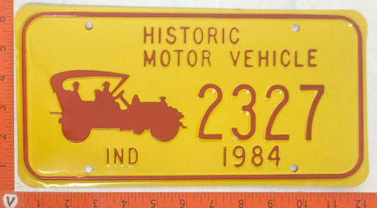 1984 Indiana #2327 Passenger License Plate (Historic Motor Vehicle)