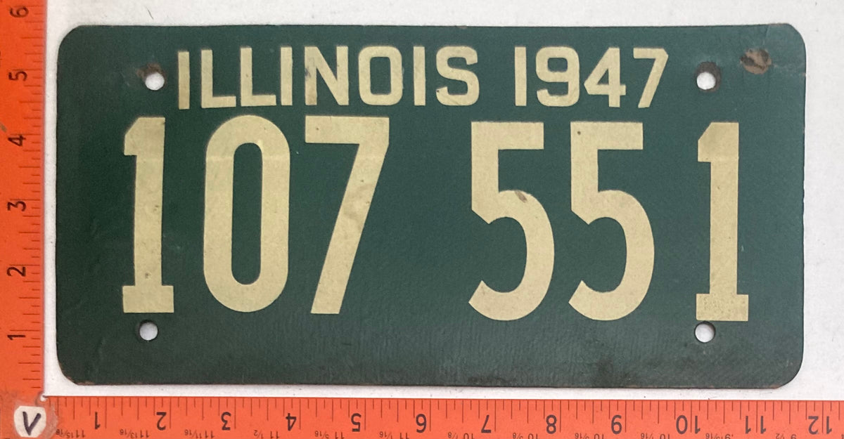 1944, 1945, 1946, 1947, 1948 Illinois #107 551 Passenger License Plates