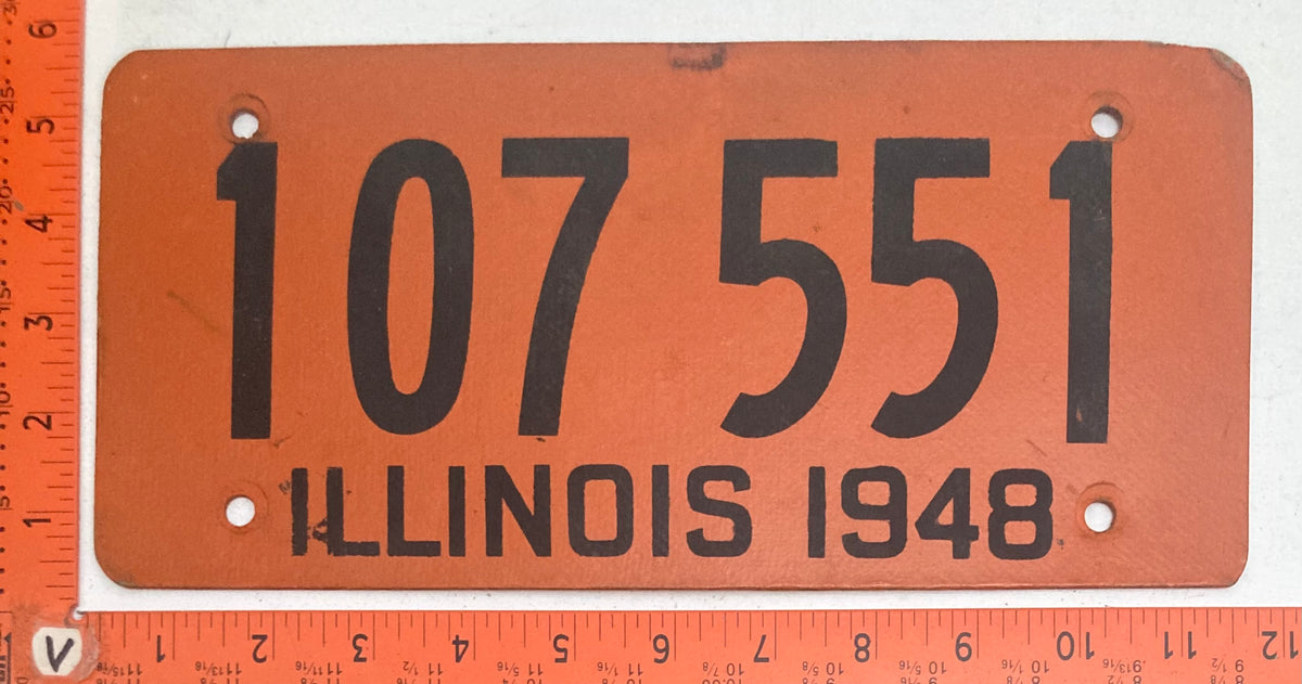 1944, 1945, 1946, 1947, 1948 Illinois #107 551 Passenger License Plates