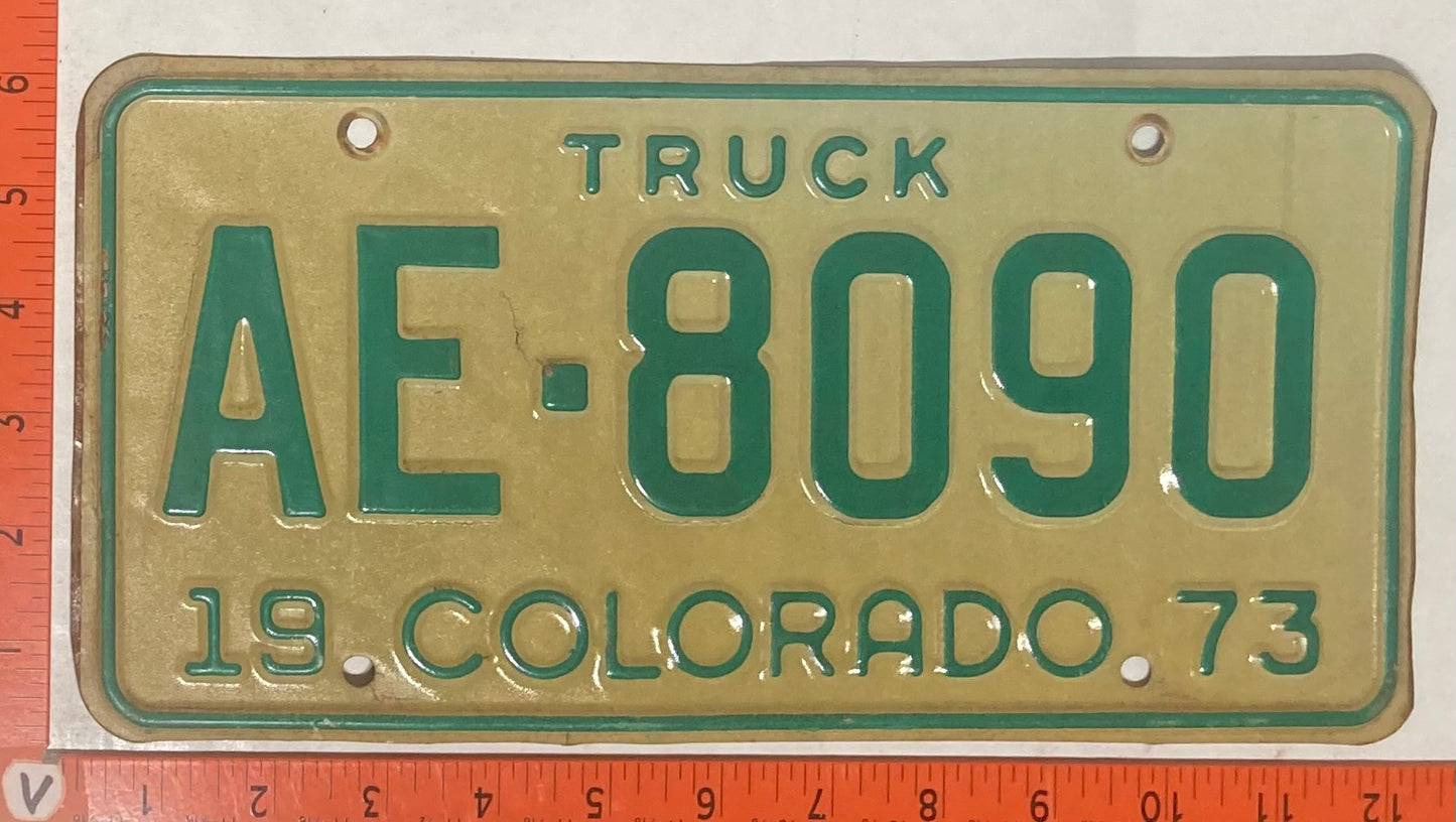 1973 Colorado #AE-8090 Truck License Plate