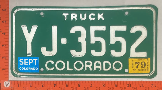 1979 Colorado #YJ-3552 Truck License Plate