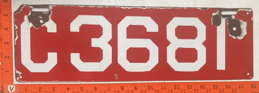 1910 Connecticut #C3681 Passenger License Plate