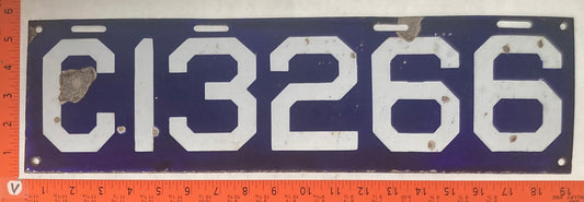 1913 Connecticut #C13266 Passenger License Plate