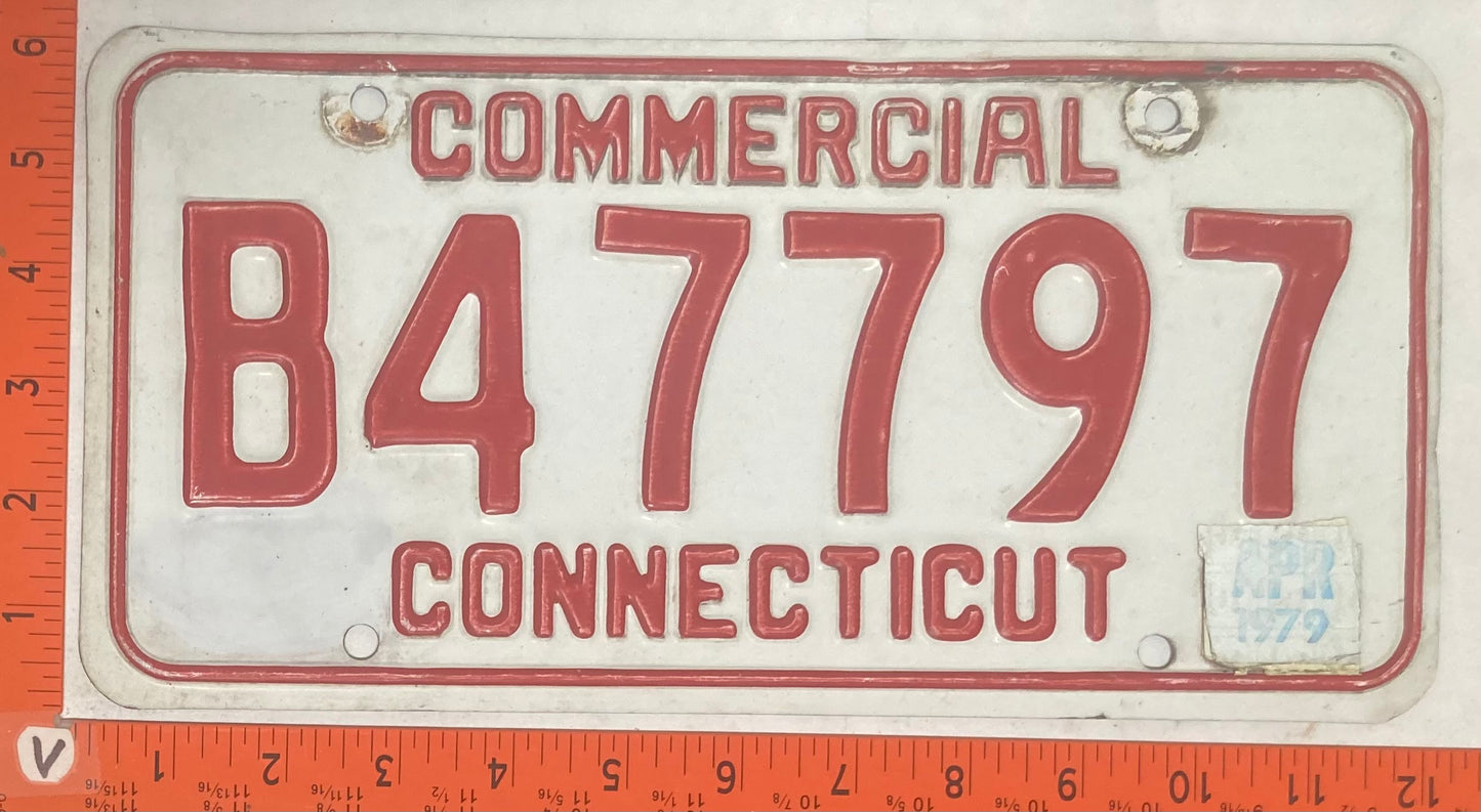 1979 Connecticut #B47787 Commercial License Plate