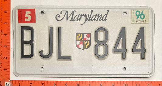 1996 Maryland #BJL 844 Passenger License Plate