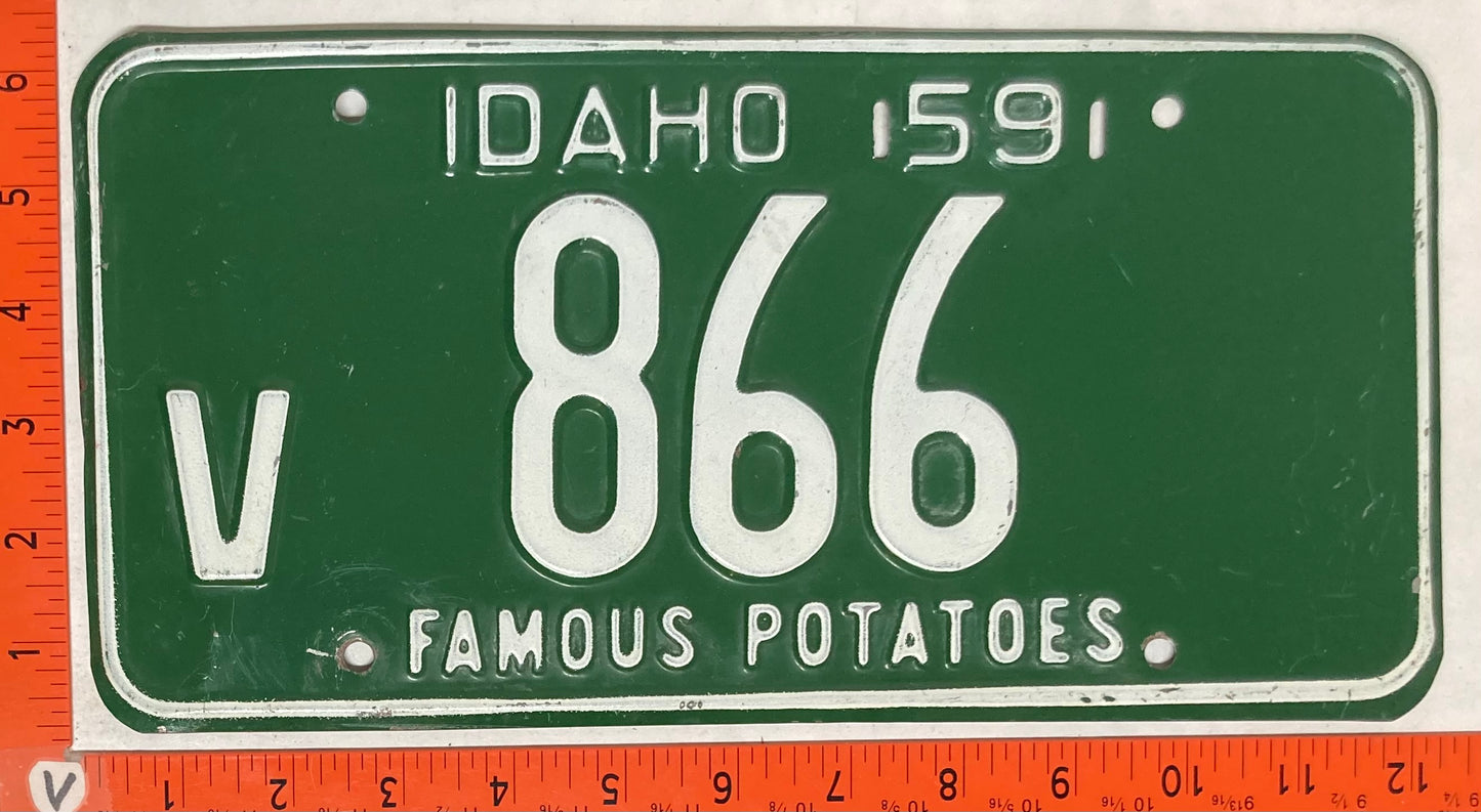 1959 Idaho #V 866 Passenger License Plate