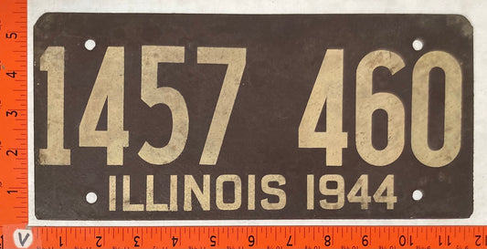 1944 Illinois #1457 460 Passenger License Plate (Soybean)