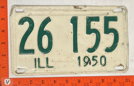 1950 Illinois #26 155 Passenger License Plate