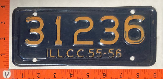 1956 Illinois #31236 Truck Commercial Carrier License Plate