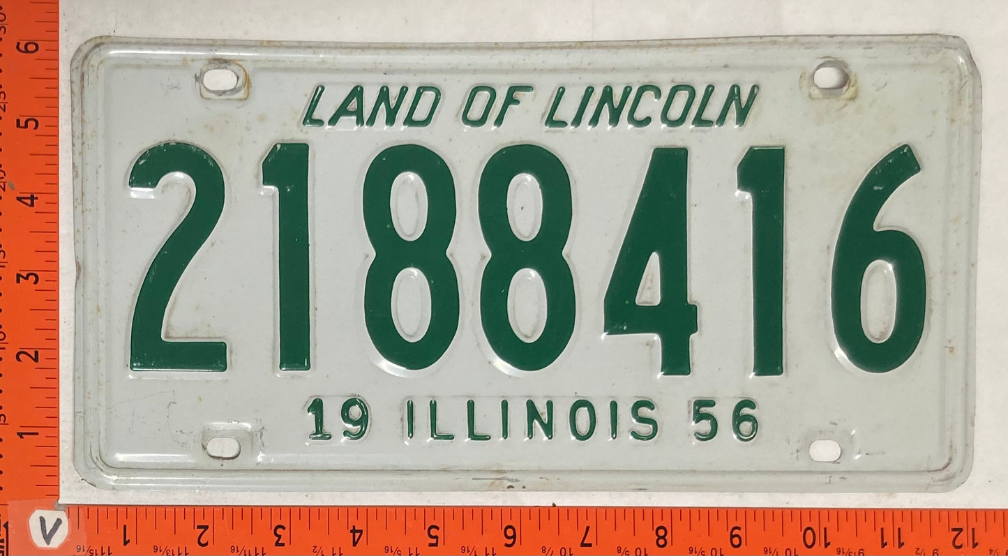 1956 Illinois #2188416 Passenger License Plate