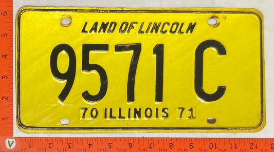 1971 Illinois #9571C Truck License Plate