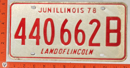 1978 Illinois #440662B Truck License Plate
