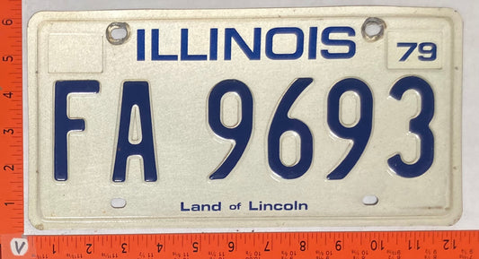 1979 Illinois #FA 9693 Passenger License Plate
