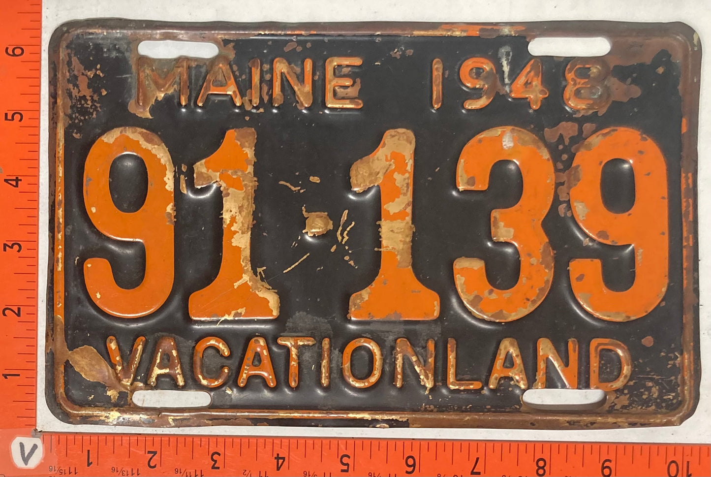 1948 Maine #91-139 Passenger License Plate
