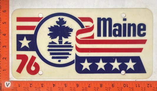 1976 Maine #Maine Bicentennial Booster License Plate