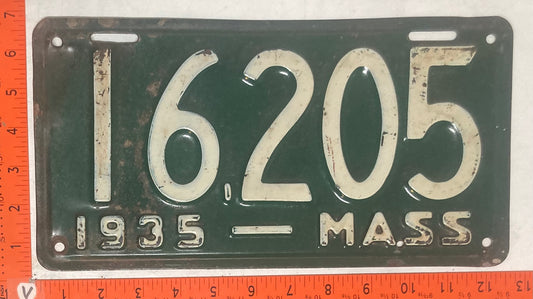 1935 Massachusetts #16,205 Passenger License Plate