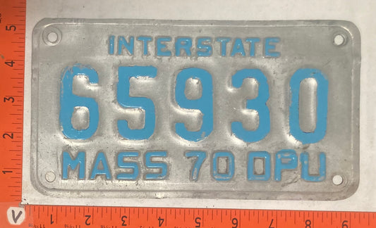 1970 Massachusetts #65930 Interstate Truck License Plate