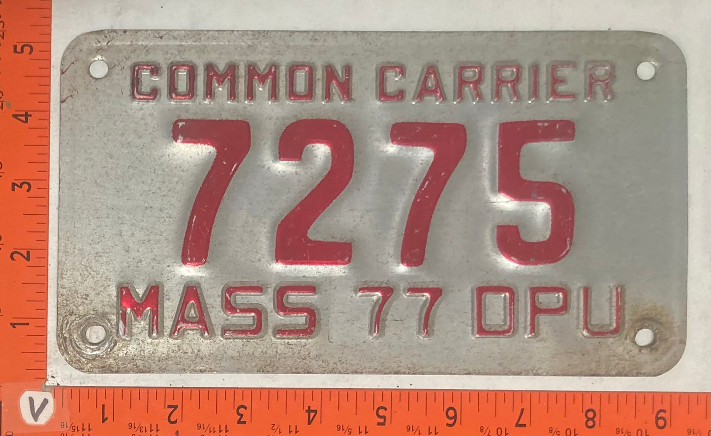 1977 Massachusetts #7275 Interstate Truck License Plate