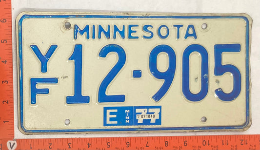 1977 Minnesota #Y/F12-905 Truck License Plate