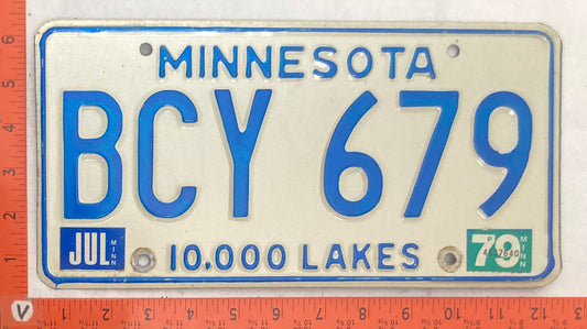 1979 Minnesota #BCY 679 Passenger License Plate