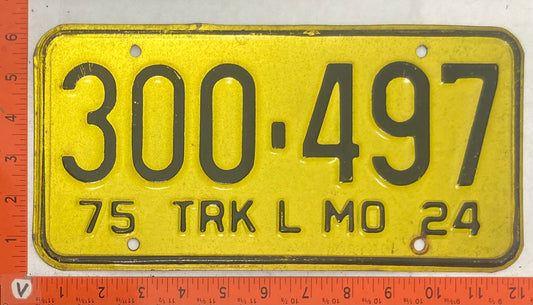 1975 Missouri #300-497 Truck License Plate