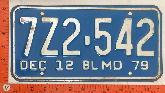 1979 Missouri #772-542 Truck License Plate