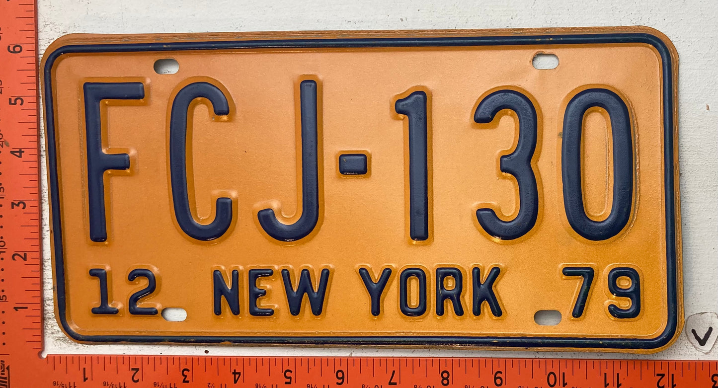 1979 New York #FCJ-130 Family Court Judge License Plate