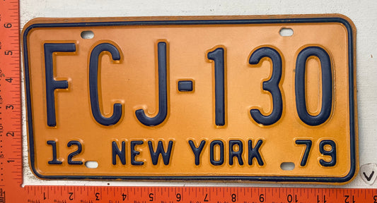 1979 New York #FCJ-130 Family Court Judge License Plate